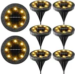 Solar Powered Ground Lights 8 Pack,