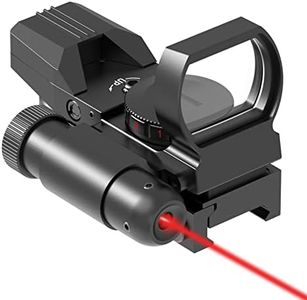 Feyachi RSL-18 Reflex Sight - 4 Reticle Red & Green Dot Sight Optics with Integrated Red La-ser Sight Less Than 5mW Output