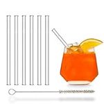 HALM Glass Straws - 6 Reusable 6 in