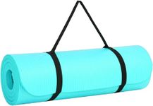 UTTAM Yoga Mat | Multi-Purpose Extra Thick Foam Exercise Mats | Stretching, Resistance Workout & Therapy – Pilates, Home & Gym Equipment Accessory for Men Women with Carry Strap (183 x 60cm) (Teal)