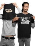 Funny Do You Want to See My Ninja Disguise Funny Flip Tee Ninja Lovers Gift for Kids Teen Adults Unisex T-Shirt(Black,S)