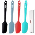 Mini Silicone Spatula - BPA Free Pro-Grade 600ºF Heat-Resistant Non-Stick Small Rubber Jar Spatula - Silicone Kitchen Scraper Utensil Tool for Cooking and Baking, 8.8 IN RED