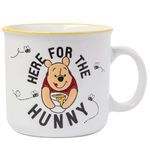 Silver Buffalo Winnie the Pooh Here for Hunny Wax Resist Ceramic Camper Mug, 20 Ounces, White/Multi