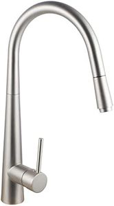 ACA International Kitchen Tap Pull Out Metal Spray Head Kitchen Mixer Tap, 360° Swivel Faucet Taps Kitchen Laundry Sink Tap Solid Brass WELS(Brushed Chrome)