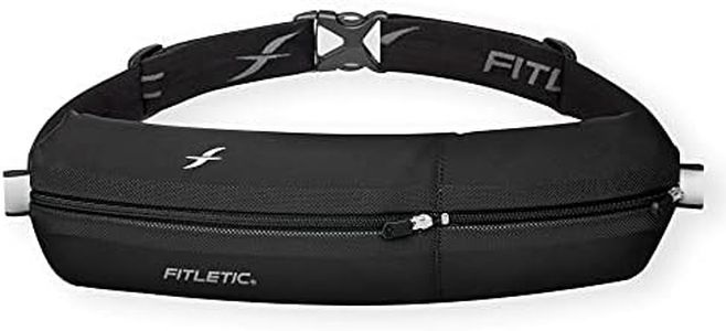 Fitletic Unisex Adult Bolt Running Belt, Black, Norme UK