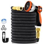 Expandable Garden Hose Pipe - 3 Times Expanding Flexible Magic Water Hose, 3450D No-Kink Flexible Hosepipe,10-Pattern Spray Nozzle, 100FT