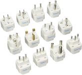 Ceptics Travel Adapter with Types A-M Plugs, Travel Plug Adapter Set Compatible with Power Sockets in All Continents, Compact World International Plug Adaptor Kit, Set of 12,GP-12PK