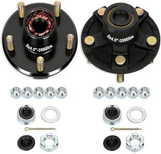 Redants 2 Sets 3500 LB Trailer Hub Kit, 5 Lug 4.5" Bolt Pattern Trailer Hub, Pre-Assembled & Greased for Easy Installation, Fits 1-1/16" to 1-3/8" Spindles (#84)