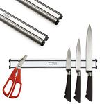 MASS DYNAMIC Magnetic Knife Holder for Wall,32 CM Aluminum Storage Magnetic Knife Rack with Powerful Magnets, Lightweight & Multipurpose Kitchen Knives/Utensil/Tool Holder, Solid Wall Mounted