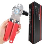 Left Handed Can Opener Manual, Lefty Kitchen Tools Utensils for Left Hand People/Adults(Red Handle)