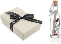 1st First Paper Wedding Anniversary Gift for Him & Her Personalised Message in a Bottle Present