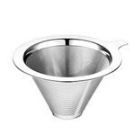 HASTHIP® Upgraded Pour Over Coffee Filter, Coffee Dripper, Paperless Mess Stainless Steel Coffee Filter, Maker Two to Four Cup Coffee, Keeping Nature Coffee Flavour, Easy to Use and Clean-M