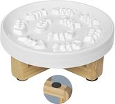 Raised Cat Dog Slow Feeder Dowl with Stand,Pet Bowls for Slow Eating,Ceramic Elevated Slow Feeder Cat Bowl,Pet Bowls for Cat and Dog,Cat Puzzle Feeder for Healthy Eating Diet,3''High,8.5Wide