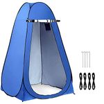 Homesbrand Portable Instant Pop Up Tent, Privacy Camping Shower Toilet Tent, Outdoor Changing Dressing Fishing Room, with Convenient Carrying Bag (Blue)