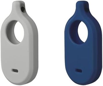Silicone Case for Galaxy SmartTag2 with Keychain, 2 Pack Anti-Scratch Protective Cover with Carabiner (Navy/Gray)
