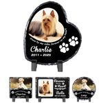 FAMIPAWS Personalized Dog Memorial Gifts for Loss of Dog, Once by My Side Forever in My Heart Customized Dog Memorial Photo Stone Frame, Pet Memorial Gifts, Pet Loss Gifts, Pet Memorial Stones