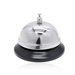 Peslogy Reception Call Bell, Desk Call Bell, 3.3 inch Diameter, Service Bell for Hotel, Restaurant, Kitchen, Shop, School, Hospital, Pet Training, Asking for Help (Silver)