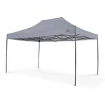 All Seasons Gazebos 3x4.5 Fully Waterproof Pop up Gazebo With Accessories - Metallic Grey