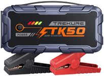 7000A Jump Starter Power Pack, TREKURE 12V Car Battery Booster Jump Starter (Up to ALL Gas/ 12L Diesel), Portable Car Jump Starter Power Bank with Light, Battery Booster with Jump Leads, Fast Charge