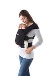 Ergobaby Embrace Cozy Newborn Baby Wrap Carrier (7-25 Pounds), Ponte Knit, Pure Black