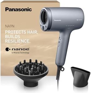 Panasonic EH-NA9N-H895 Hair Dryer with Diffuser nanoe & Mineral Ions, Anti-Damage, Fast Drying, Intelligent Sensing, Scalp & Skin Modes, Concentrator Attachment, 1600W