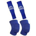 obmwang 2 Pieces Volleyball Accessories Including Volleyball Knee Pads and Volleyball Arm Sleeves with Protection Pads and Thumb Hole for Women Girls Teens Volleyball Training