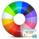 3D Pen Filament Refills 15 Colors, Each Color 16 Feet Total 240 Feet, 1.75 mm Pla Filament Comes with 2 Finger Caps & Copybook, 3D Pen Filament Refills Compatible with Mynt3d,scrib3d 3D Pen