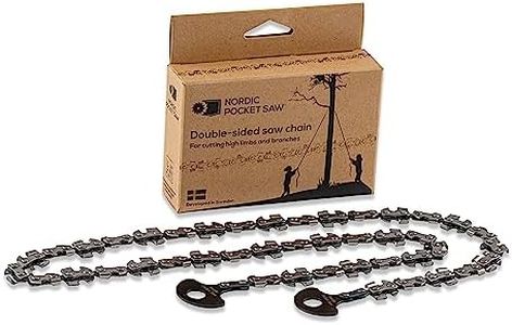 Nordic Pocket Saw Double Sided Chain - 32" Sawchain for High Limb Rope Saw with 43 teeth on each side - Bi-directional teeth cuts in both directions