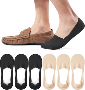 Caldodo Mens Invisible Trainer Socks 9-11, No Show Socks Women Non Slip Nylon Hidden Shoe Socks Lightweight for Summer, 6 Pairs