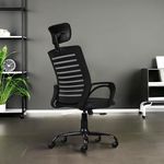 ROSE® Mesh Mid-Back Ergonomic Office Chair | Study Chair | Revolving Chair | Computer Chair | Work from Home (Elite) (High Back Black)