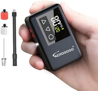 GIGA PUMP 120 PSI Rechargeable Mini Bike Pump, Bicycle Pump with Digital Pressure Gauge, 3.8oz Portable Bike Air Pump Tire Inflator, Mountain,Presta & Schrader Valves,Preset Pressure & Auto Shut Off