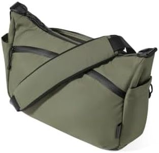 ALPAKA Flight Satchel 11L Messenger Crossbody Bag for Men and Women, Commuting, Business Travel, Daily Carry, Fits 12.9 Inch Tablet, Weatherproof Axoflux 210D Ripstop Nylon, Green