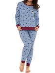 Wingwalker Womens Disney Mickey Mouse Pajamas Ladies Waffle PJs Multicolored Size Medium