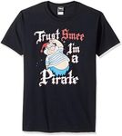 Disney Men's Peter Pan Tinkerbell Trust SMEE I'm A Pirate Graphic T-Shirt, Black, 4XL