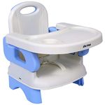 1st Step 2 in 1 Portable Booster Seat Cum Feeding Chair with 2 Level Height Adjustment and 5 Point Safety Harness (Blue)