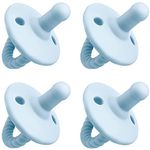 Pacifier Soother Baby 4 Pack of Pacifiers Newborn Teething 100% Food Grade Soft Silicone Certified BPA Free by Comfy Cubs 6-18 Months