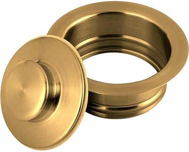 Strictly Sinks Garbage Disposal Flange & Stopper - Stainless Steel Garbage Disposal Drain for 3-1/2 Inch Standard Sink Drain Hole - Anti-Clog Kitchen Sink Drain with Garbage Disposal Stopper Gold