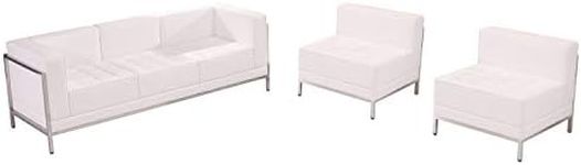 Flash Furniture Hercules Imagination Series Melrose White Leather Sofa & Chair Set