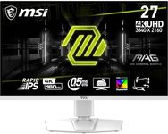 MSI MAG 274URFW 27 Inch UHD Gaming Monitor - 3840 x 2160 Rapid IPS Panel, 160 Hz - 05ms (GtG, Min), 133percentage sRGB Colour Gamut, Frameless Design, VESA DisplayHDR 400