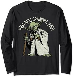 Star Wars Yoda Best Grandpa Ever Portrait Long Sleeve T-Shirt