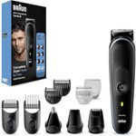 Braun 10-in-1 All-in-One Style Kit Series 5, Male Grooming Kit with Beard Trimmer, Hair Clippers, Nose and Ear Trimmer & Precision Trimmer, Gifts for Men, UK 2 Pin Plug, MGK5445, Black