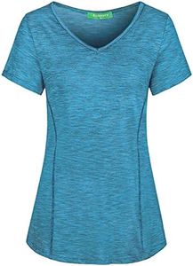 Kimmery Womens Workout Tops for Women Tops for Women Casual Summer Tops Athletic Tops for Women Yoga Tops Summer Shirts Blue XL