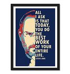 GRAY WALL Good Hope Steve Jobs Motivational Quote Art Poster For Room & Office (10 Inch X 13 Inch, Framed) multicolor