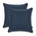 Classic Accessories Montlake FadeSafe Indoor/Outdoor Accent Pillows, 20 x 20 x 8 Inch, 2 Pack, Heather Indigo