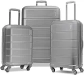 American Tourister Stratum 2.0 Expandable Hardside Luggage with Spinner Wheels, Silver, 3-Piece Set (20/24/28)