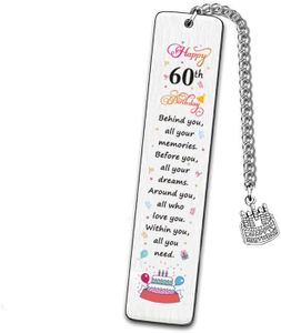 60th Birthday Gifts Bookmarker for Women Men Behind You All Your Memories Book Mark for Reading Book Lovers 60 Years Old Birthday Gifts for Wife Dad 60 Yr Old Birthday Gift