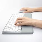 Wireless Keyboard Riser with Silicone Wrist Rest Keyboard Clear Ergonomic Stand for Apple Magic Wireless Keyboard 78 Keys, Office/Home USE (Grey)