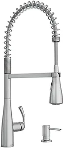 Moen Essie Spot Resist Stainless One-Handle High Arc Pulldown Kitchen Faucet, 87814SRS