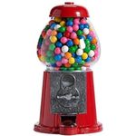 Tradeopia 9" Gumball Machine for Kids and Adults, Old Fashioned Metal Gumball Machine, Enjoyable Gift for Any Occasion (Gumballs Not Included) (Red O)