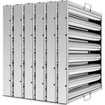 Hood Filters 19.5W x 19.5H Inch, 430 Stainless Steel 7 Grooves Commercial Baffle Grease Filter, Range Hood Filter for Grease Rated Commercial Kitchen Exhaust Hoods Pack of 6